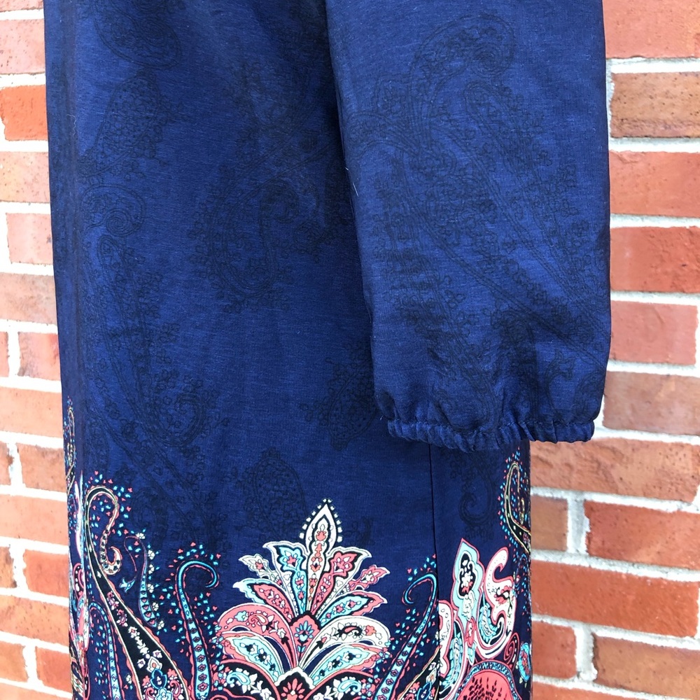 BeBop 3/4 Sleeve Paisley Print Multicolor Dress - Picture 5 of 8